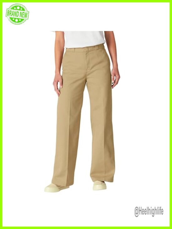 Pants - Women's Wide Leg Work Pants with Slant Pockets